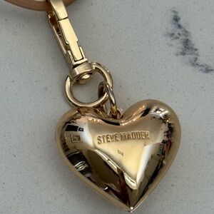 Steve Madden Puffy Heart Key Chain/Purse Charm NWOT